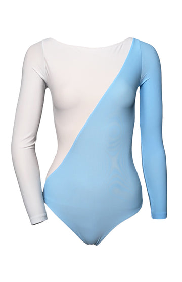 COLARES | Maillot decote barco, corte diagonal e manga comprida (Ref.ª FTM059)