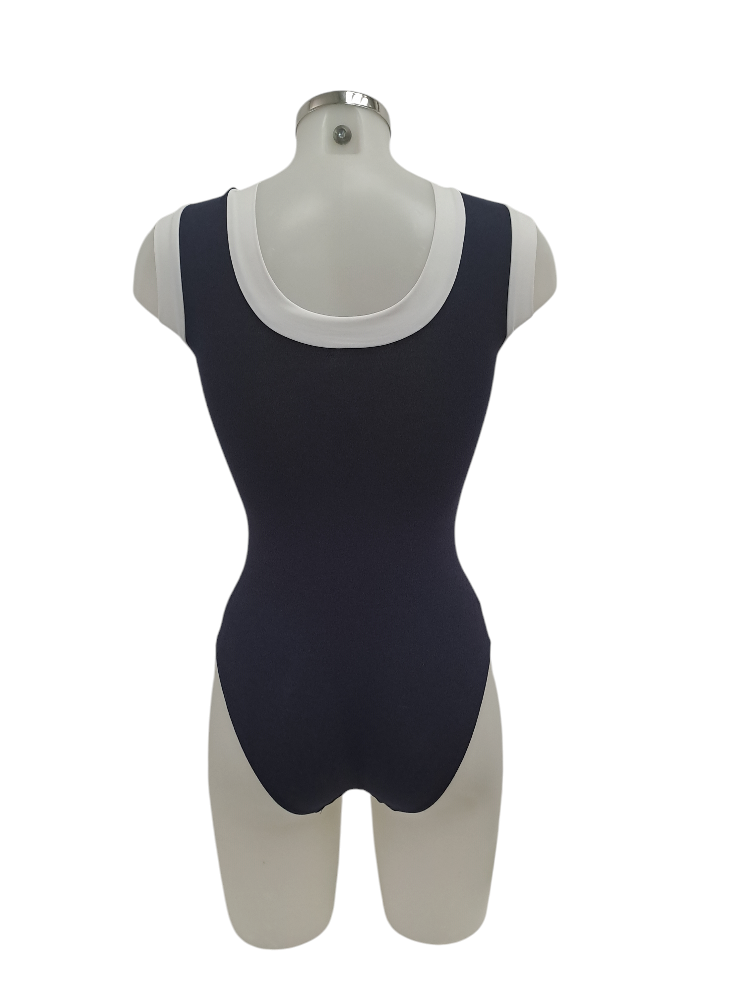 LYON | Maillot com contraste no decote "V" e cavas |  FTA090