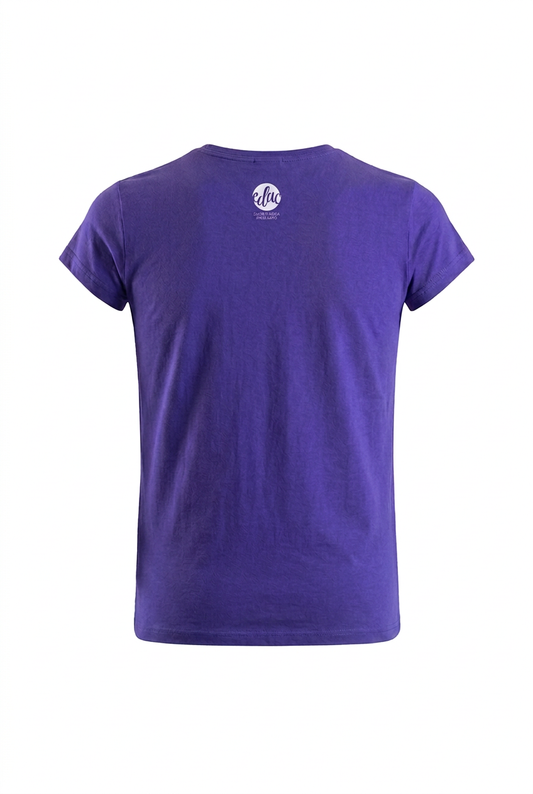 T-shirt com logótipo nas costas no tom roxo do maillot